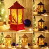 Christmas Santa Claus/Snowman/Deer Castle Candlestick Lamp Light Hanging Lantern Festival Desktop Ornament ► Photo 1/6