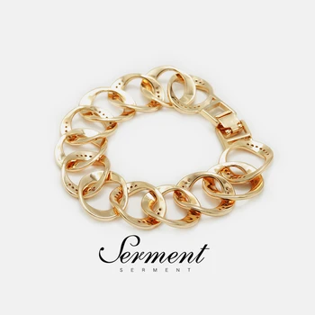 

SERMENT Trendy Popular Ladies Bracelet Wedding Holiday Gilded Chain Bracelet High Quality Fashion Simple Jewelry Accessories