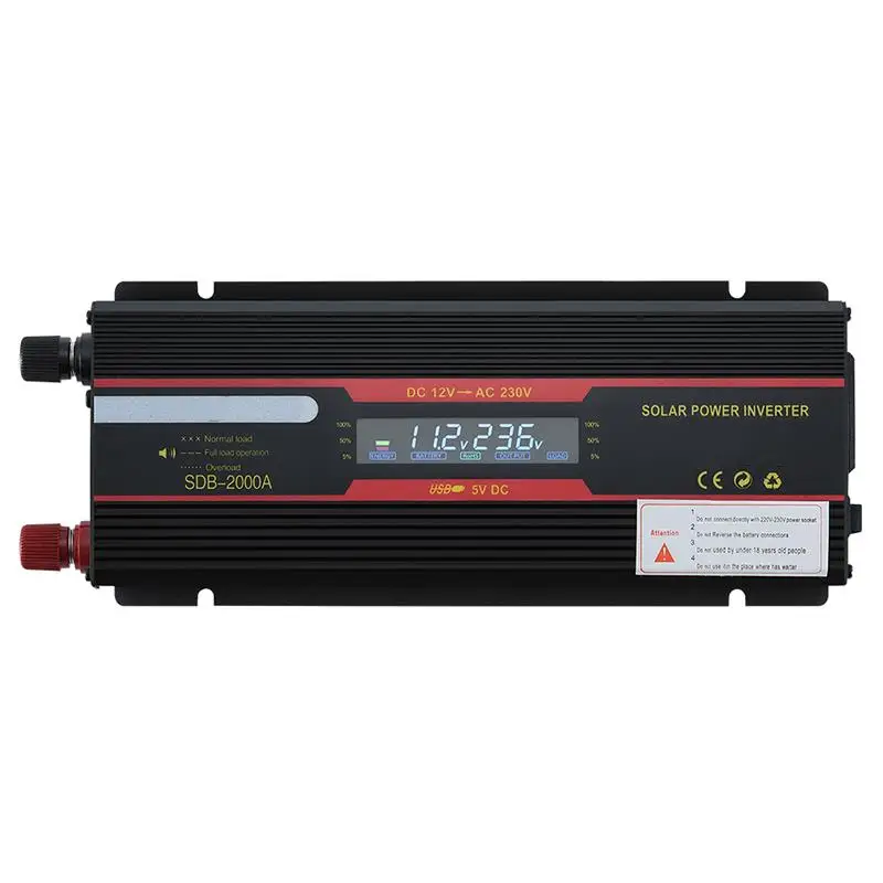 ONEVER автомобильный инвертор 12V 220V 6000 W/4000 W преобразователь пиковой мощности трансформатор преобразователя напряжения 12V постоянного тока до 220V инверсор+ ЖК-дисплей Дисплей