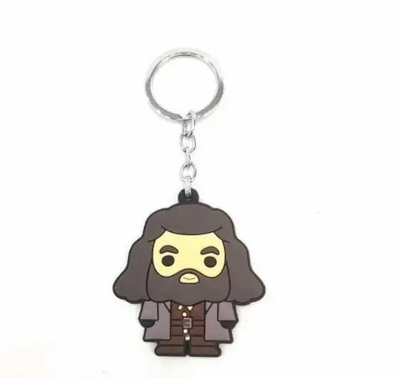 Harri Potter Q Version Keyring Hermione Ron Dobby Voldemort Keychain Soft PVC Pendant Key Chain Action Figure Toys - Color: 37