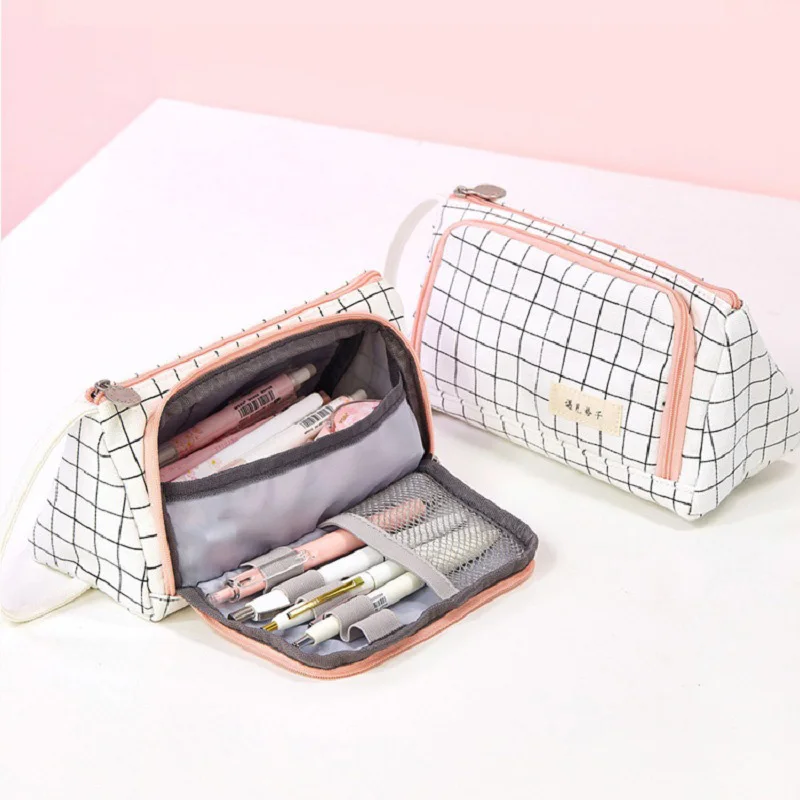 

8 Colors Large Capacity Pencil Case Kawaii Pencilcase School Pen Case Supplies Pencil Bag School Box Pencils Pouch Stationery