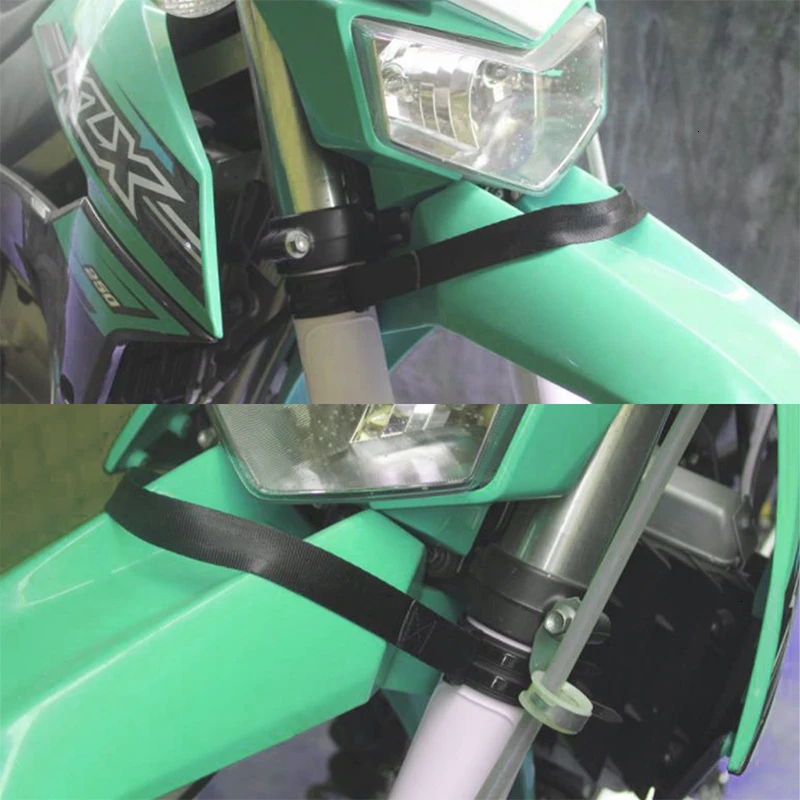  SPEEDWOW Universal Motorcycle Front Rear Holding Strap Complete Set Lift Strap Lifting Handle For K