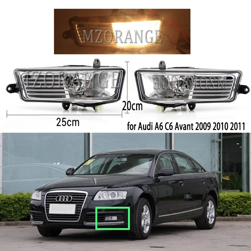 

halogen fog light Car Front bumper Fog Lights DRL fog lamp day light headlights fog Lamps for Audi A6 C6 Avant 2009 2010 2011