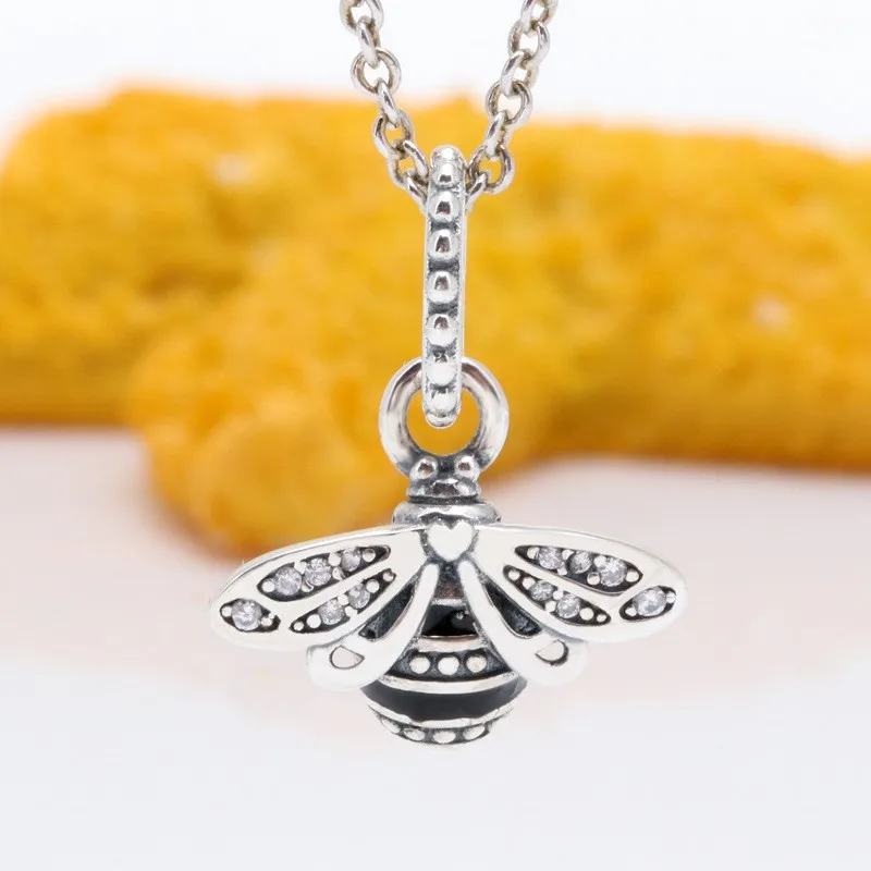 

Original 925 Sterling Silver Charm New Product Shining Queen Bee Pendant Fit Pandora Women Bracelet & Necklace Diy Jewelry