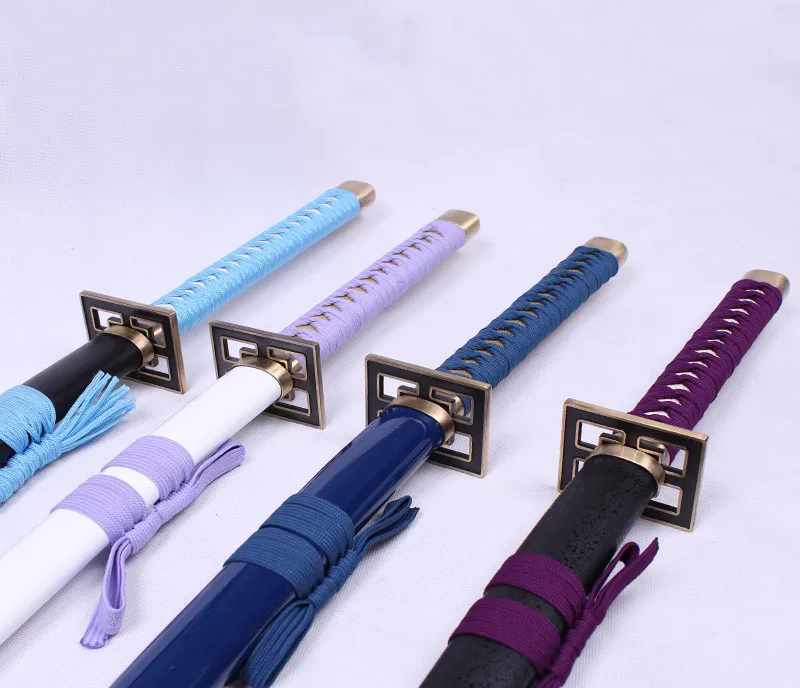 

Bleach Anime Cosplay Sword Real Steel Katana Byakuya Kuchiki Light Blue Senbonzakura Decorative Supply Halloween Cosplay Props
