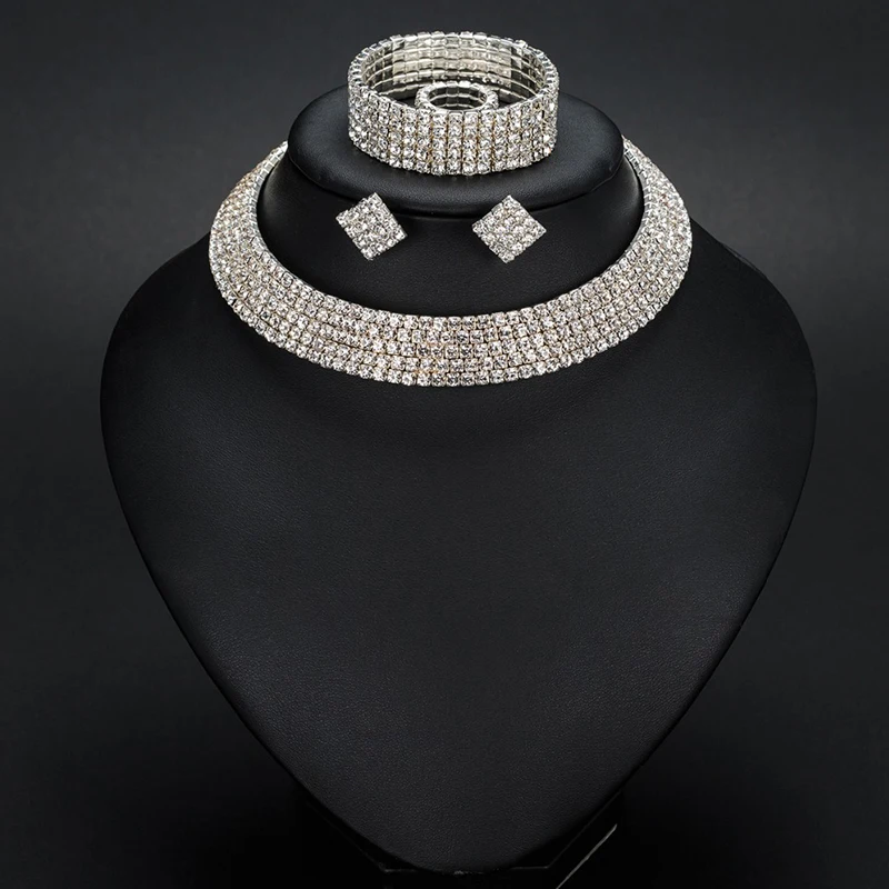 YFJEWE مجموعات مجوهرات الزفاف اكسسوارات الزفاف الع...