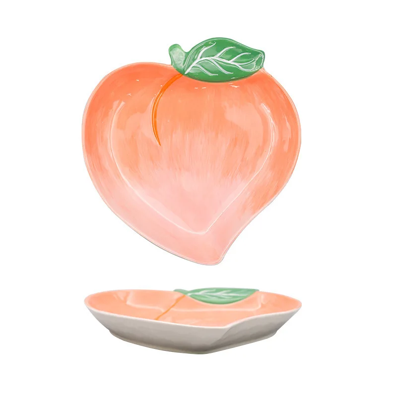 Creative Fruit Dish Ceramic Fruit Salad Dish Creative Lovely Family Dish Dish Snack Dish Dinner Plate Sets  Diner Plate