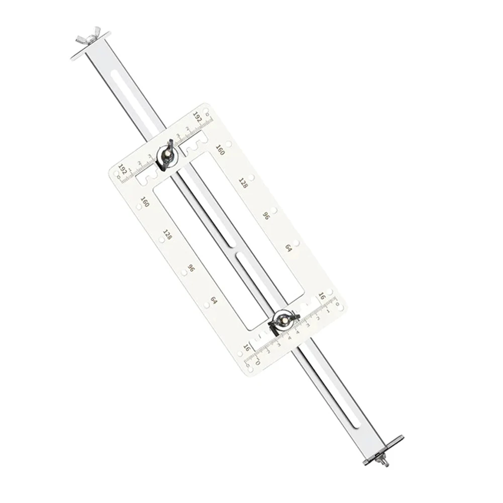 Lengthened 192mm Hole Distance Stainless Steel Cabinet Handle Hole Locator Woodworking Tools