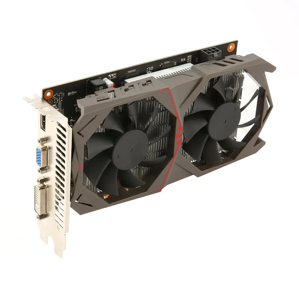 128Bit графическая карта для GTX1050 GPU 2G GDDR5 PCI-E 3,0X16 640 Потоковый процессор игровая видеокарта с двойной настольный вентилятор