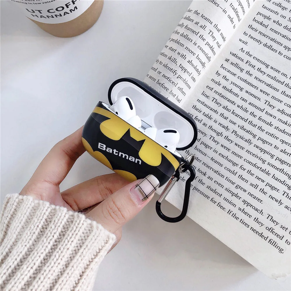 Капа для Apple AirPods PRO роскошные наушники мягкий Средний чехол для Apple AirPods чудо-яд чехол с суперменом чехол с крючками