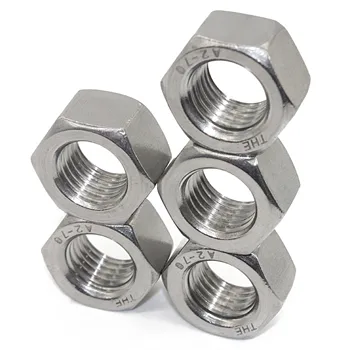 

Hex Nut 10pcs 7/16"-14 Thread Size, ASTM F594,18-8 Stainless Steel