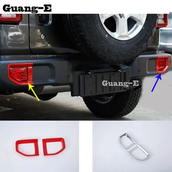 

Car Body Detector ABS Chrome Trim Back Tail Rear Fog Light Lamp Frame Stick Parts 2pcs For Jeep Wrangler JL 2018 2019 2020
