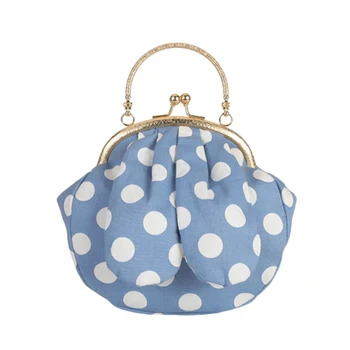 

Ladies Wave Rabbit Ears Handbags Dot Print Crossbody Bag Shoulder Messenger Bag
