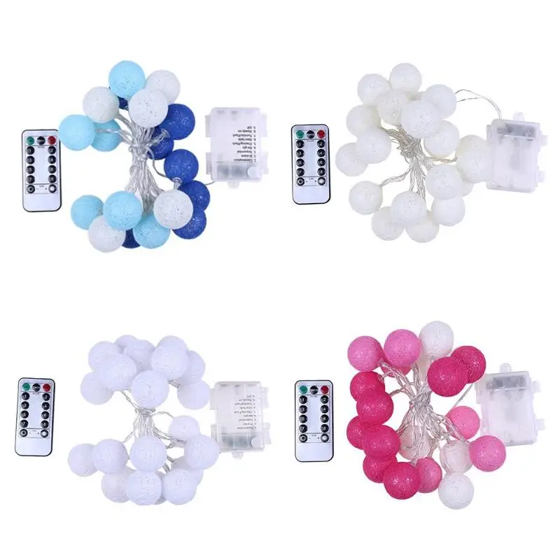20LED Fairy Garland Balls String Lights Waterproof For Christmas Tree Wedding Home Indoor Decoration Holiday Bedroom Decor