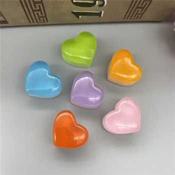

10Pcs Simulation Heart Candy Flatback Resin Cabochons Artificial Fake Food Cake Decorative Accessories