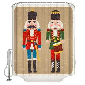 

Nutcracker Soldier Retro Shower Curtain Waterproof Polyester Bath Curtain