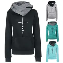 Модная толстовка с буквенным принтом, женские повседневные худи и свитшоты, женские уличные Плотные симпатичные свитера с карманами