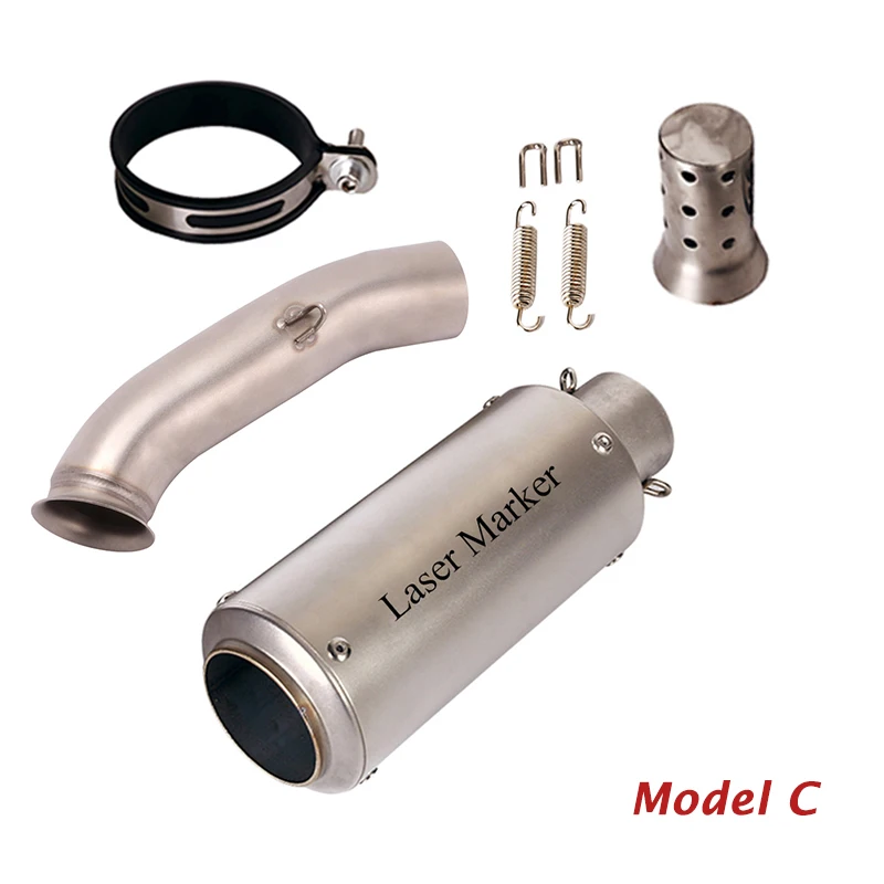 Slip On Motorcycle Modified Exhaust Mid Link Pipe Muffler Black Modified for DUKE 390 RC390 125 250 2017-2020 - Image 4
