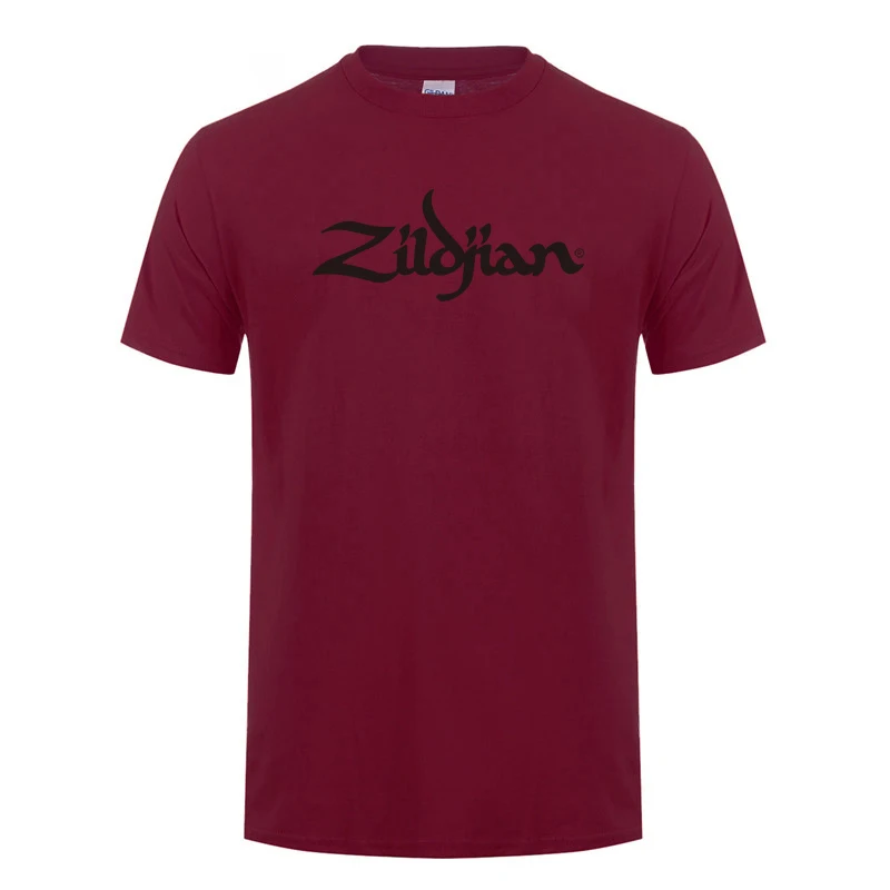 Модные летние новые мужские футболки Zildjian, футболка с принтом, мужские хлопковые футболки с коротким рукавом, футболки высокого качества - Цвет: brown