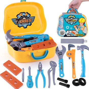 

15pcs New Plastic Building Tool Repair Kit Baby Pretend Play Toys DIY Educational Construction Play House toys for children boys