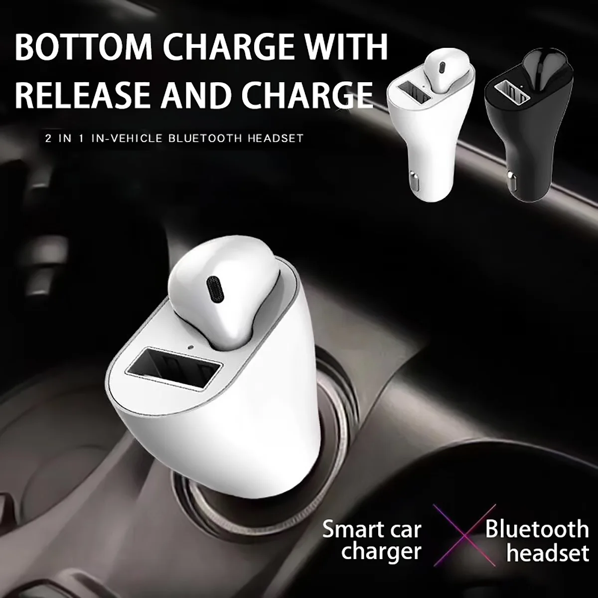 

Cigarette lighter For USB Car Bluetooth charger belt Headset Wireless Earphone Earbuds For iphone Samsung Huawei Smartphones