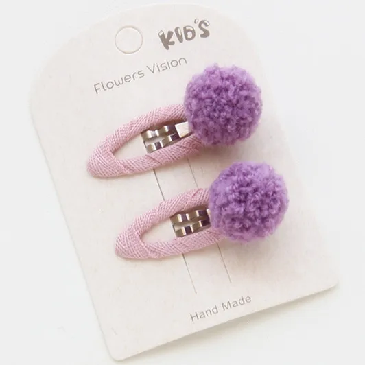 1-2pcs 2 шт./лот, разноцветные бутиковые заколки для волос для маленьких девочек, модные заколки для волос с маленькими цветками и шариками, Детские аксессуары для волос - Цвет: 1-2pcs