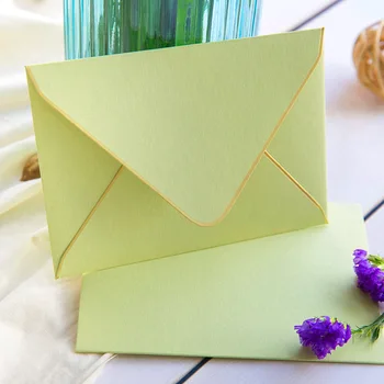 

25pcs/lot Hot Stamping Envelope Pocket Exquisite Wedding Invitation Card Festival Gifts Card