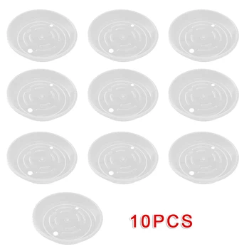 

10pcs/set Crystal Clear Plastic Flower Pot Tray Plastic Resin Garden Pot Saucer Liner Plates 15-21cm Recyclable Indoor Plants