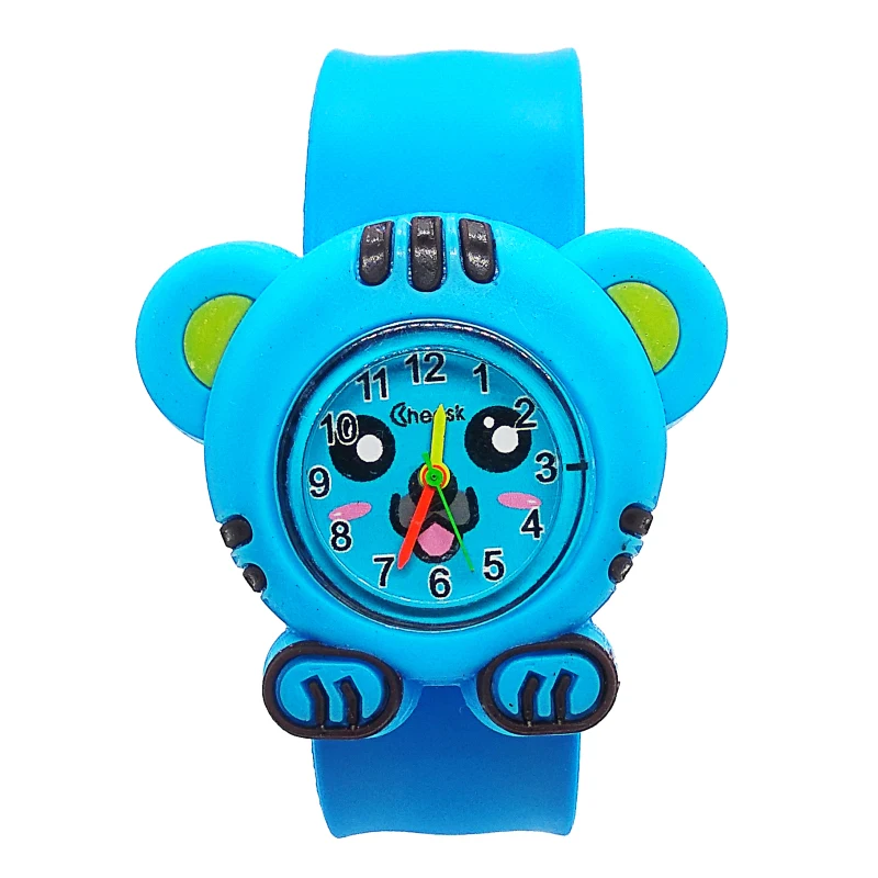 hot selling children watch for girls boys cartoon animal team waterproof digital kids watches student child gift baby clock - Color: White