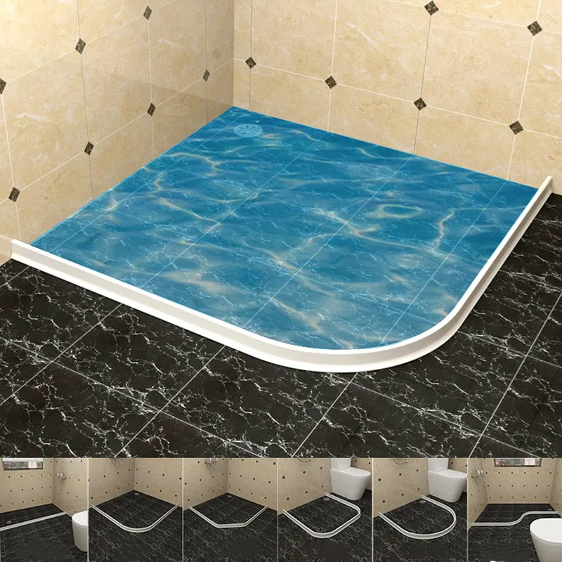 

1 M Silicone Bathroom Water Stopper Blocker Shower Dam Dry and Wet Separation Flood Barrier Door Bottom Sealing Strip