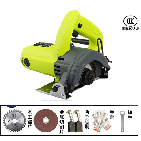 Multi-function Electric Wood Metal Marble Tile Brick Cutter Saw 1500W-3800W 110mm 220V High Power Adjustable Angle And Depth - Цвет: Strengthening