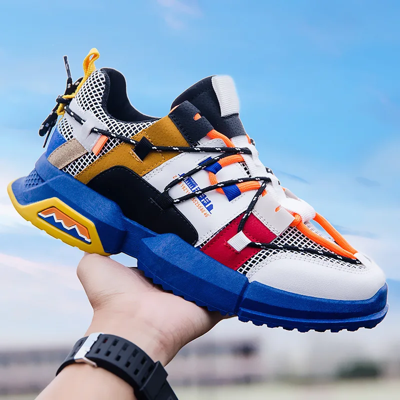 

2019 New Style Summer MEN'S Shoes Online Celebrity Pangu Athletic Shoes Board Shoes Casual Versatile Trendy Shoes Breathable Dad