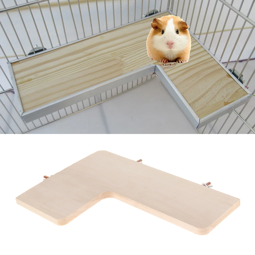 

Wooden Hamster Springboard Squirral Platform Guinea Pig Toys Cage Accessories