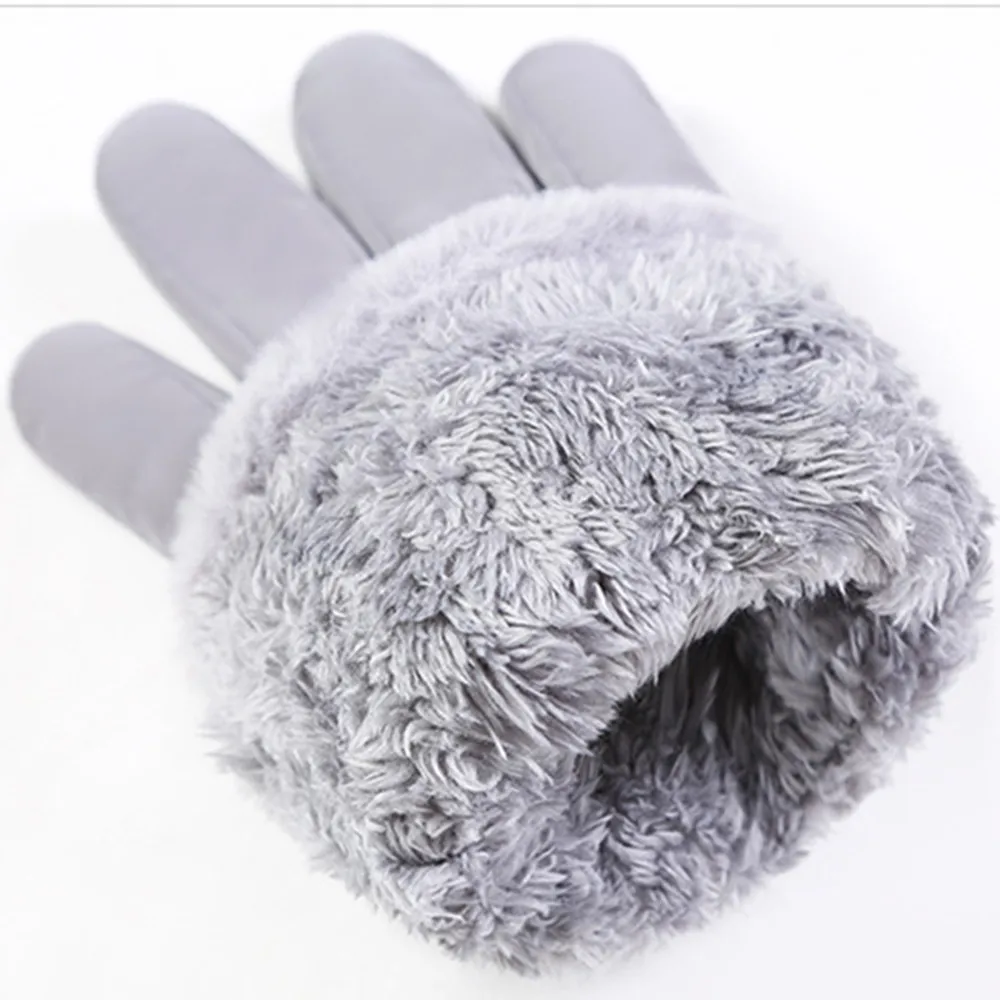 Waterproof Winter Warm Gloves Windproof Plus Velvet Thickening Cycling Full Finger Gloves Bicycle Winter Thermal Outdoor Gloves