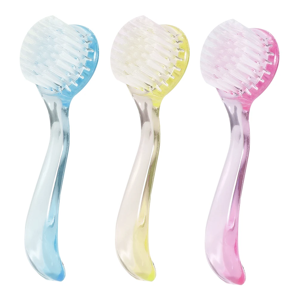 

1Pcs Nail Art Powder Dust Clean Remover Brush With Plastic Handle Nail Care Round Head Make Up Washing Brush