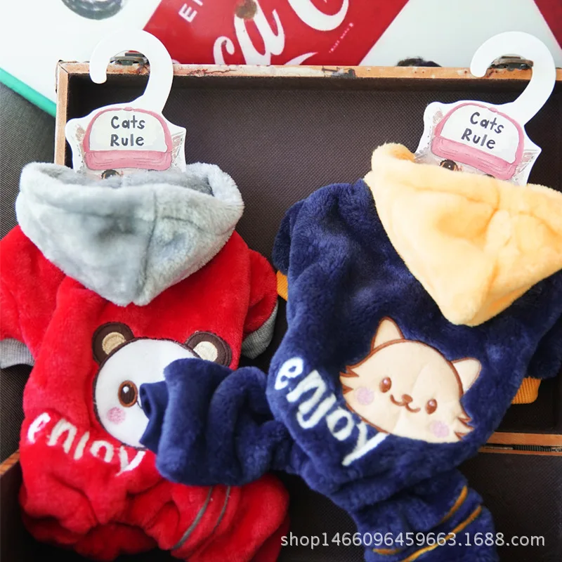 

Petcircle Pet Dog Dog Clothes Plush Warm Teddy Autumn And Winter New Style Wine Wine Cola Cat Vanilla Bear