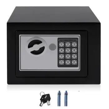 

4.6L Digital Safe Box Household Mini Steel Safes Money Bank Safety Security Box Keep Cash Jewelry Or Document Securely With Key