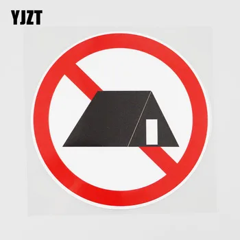 

YJZT 12.5CMX12.5CM No Tents Are Allowed Here PVC Decal Individualization Car Sticker 11B-0265