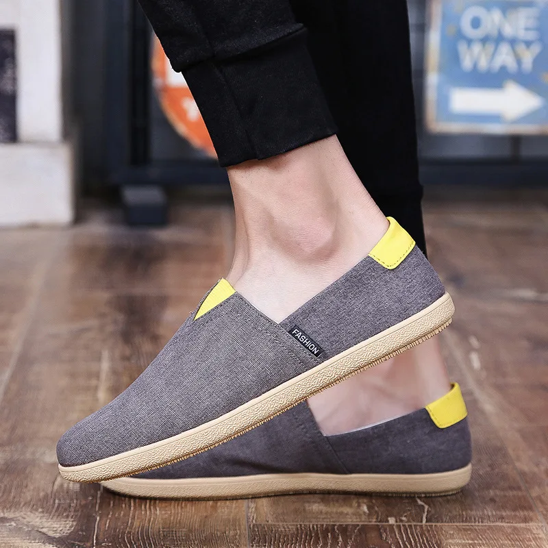 

Korean-style Canvas Shoes Men's Lazy Slip-on Trendy Shoes Work Old Beijing Cloth Shoes Shoes Breathable Men Casual Shoe
