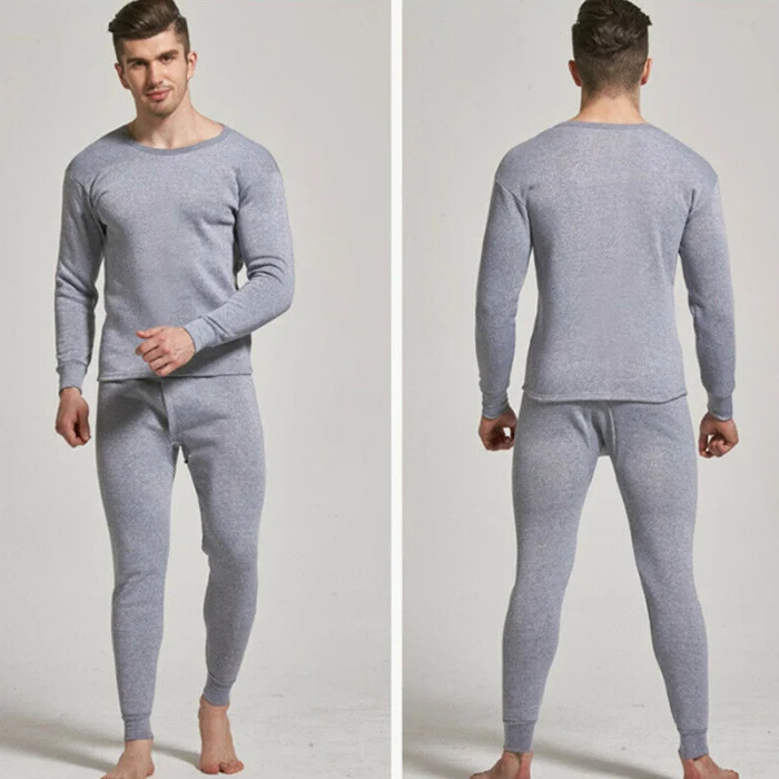 Мужское бесшовное эластичное теплое бархатное нижнее белье, пижамный комплект для дома, XIN