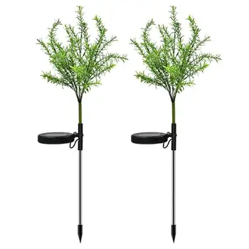 

2pcs Xmas Tree Solar LED Lawn Lamp Spike IP65 Outdoor Garden Colorful Light