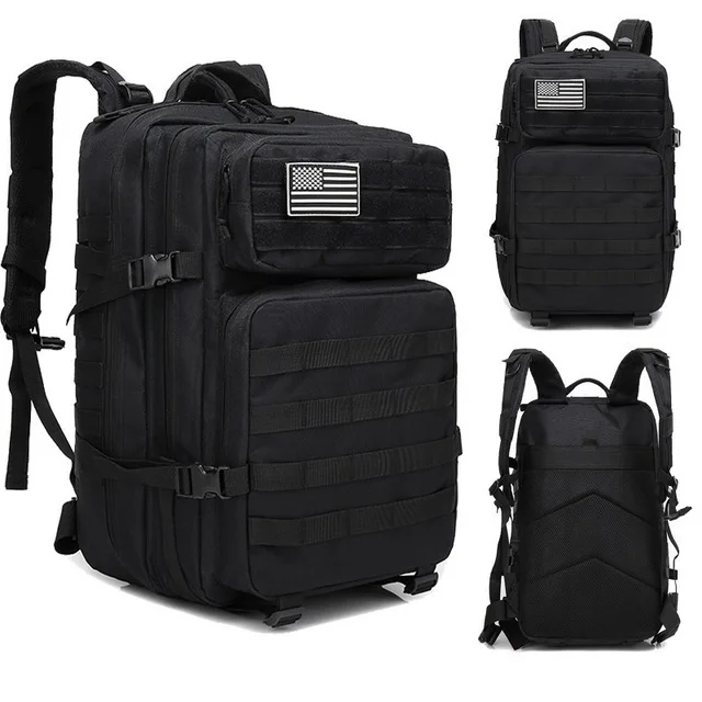Black ReFire Шестерни на открытом воздухе тактический рюкзак Для мужчин 45L MOLLE армейская нападение военный рюкзак сумка мужской Повседневное модные Водонепроницаемый дорожная сумка - Цвет: Black