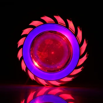 

Free Shipping Motorcycle Headlight LED Projector Lens Dual Halo Angel Devil Eye Spot Light Motocicleta Lights