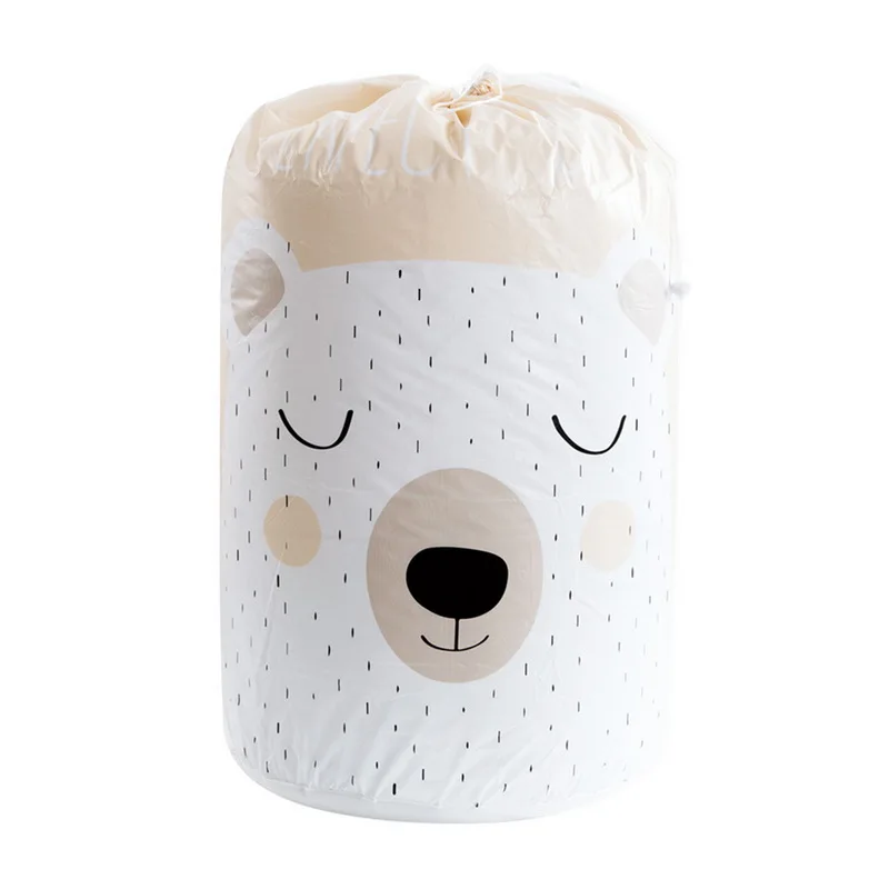70x82cm Bear Нетканый тканевый складной ящик для хранения грязной одежды для сбора чехол на молнии для игрушек стеганая коробка для хранения прозрачный оконный Органайзер - Цвет: 70x82cm Bear