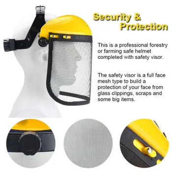

1PC Garden Ear Defenders Helmet Face Protection Cover Grass Trimmer Forestry Mowing Protector Helmet Safety Sun Visor Adjustable