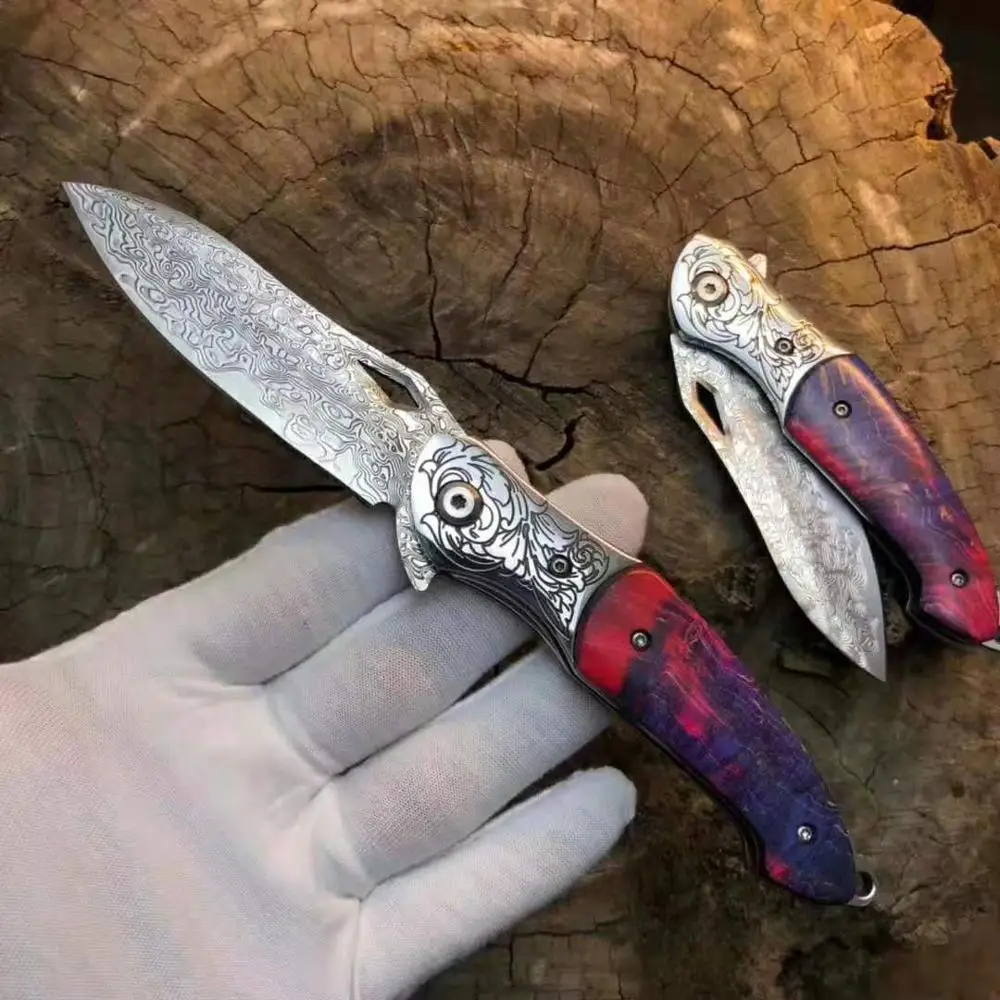 Бадди Складной нож Тактический нож для выживания охотничий кемпинг Edc высокая твердость Дамасская сталь Военный нож для выживания на открытом воздухе