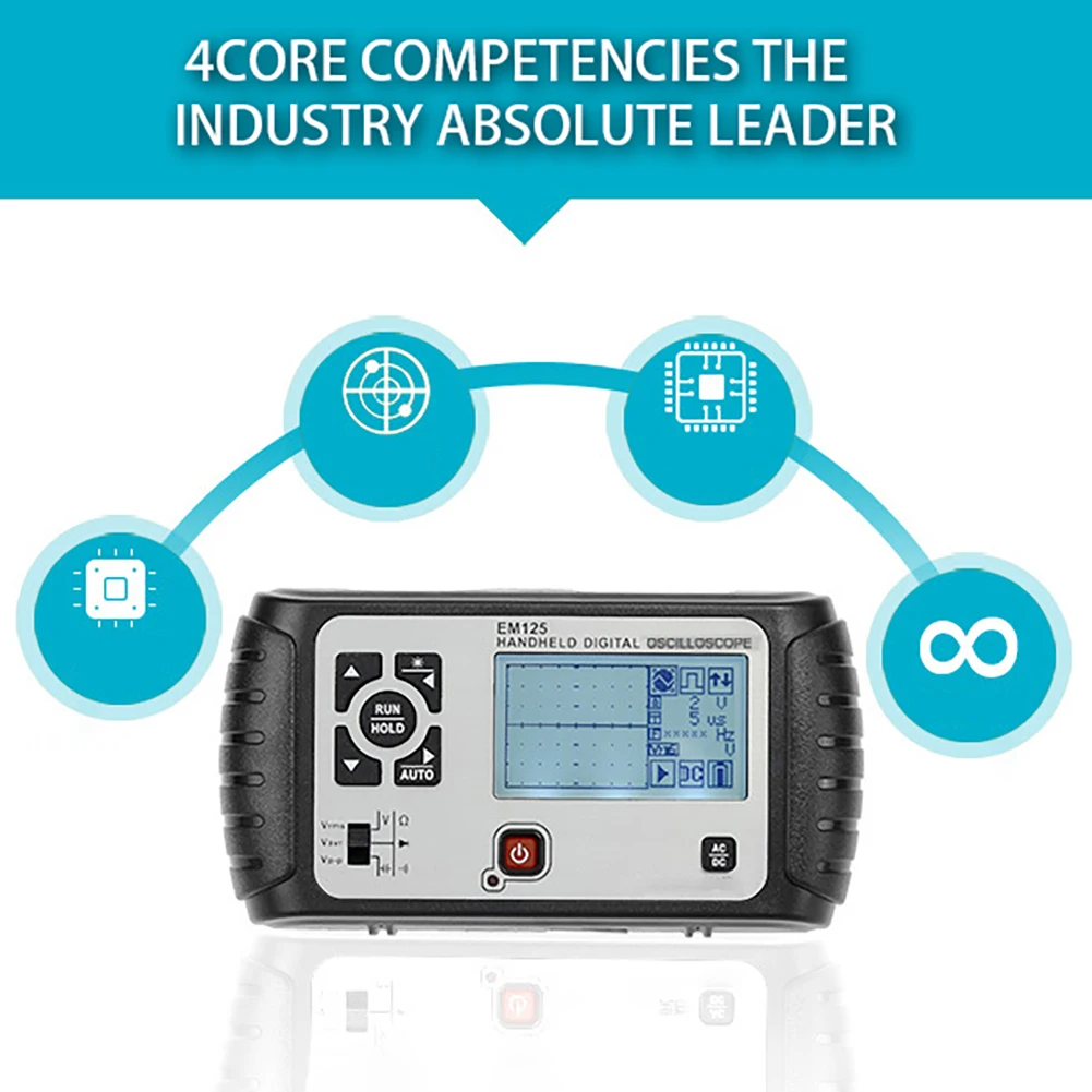 

2 in 1 Multimeter Oscilloscope 25MHz Multifunct Handheld Scopemeter Voltmeter Ohmmeter Capacitance Screen Digital Oscilloscope