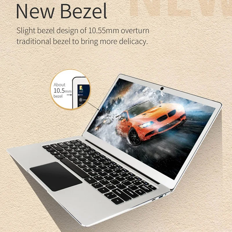 Джемпер Ezbook 3 Pro Windows 10 Ноутбук 13,3 дюймов Fhd Безель, Intel тонкий ультрабук портативный, 6 Гб Ram 64 ГБ Rom, металлический корпус Lig