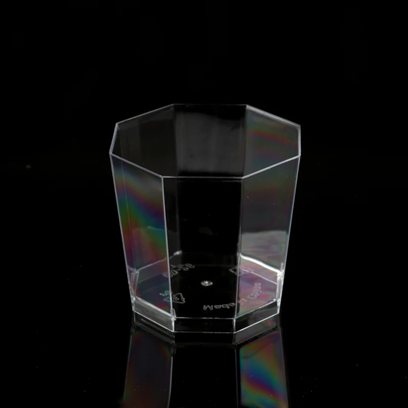 50pcs Creative stype transparent disposable pudding cup 180ml small birthday party favor cake thicken plastic cups with lid