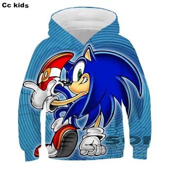 

New Cool 3D Cartoon Sonia Hedgehog Graphic Print Hoodie Sweatshirt boys girls Funny Autumn Casual Children's Clothing Tops